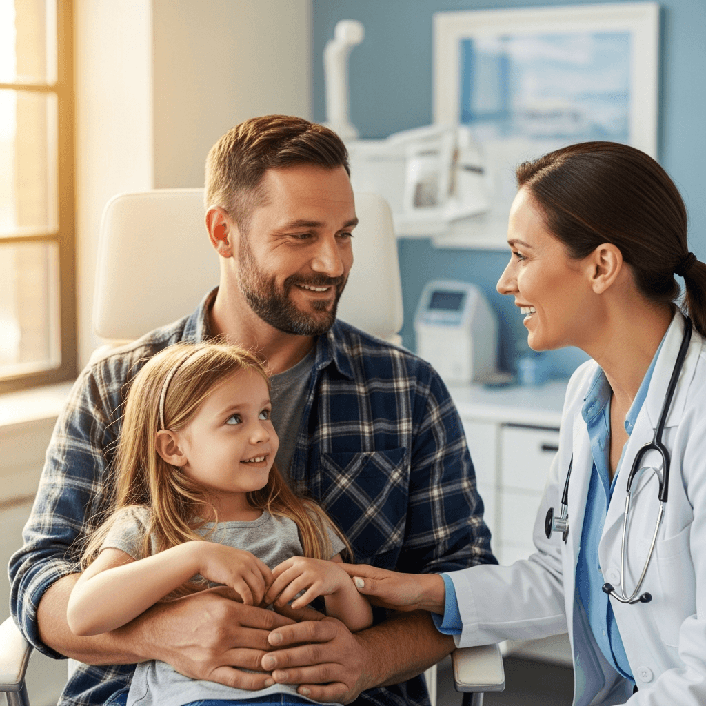 Family at the doctor