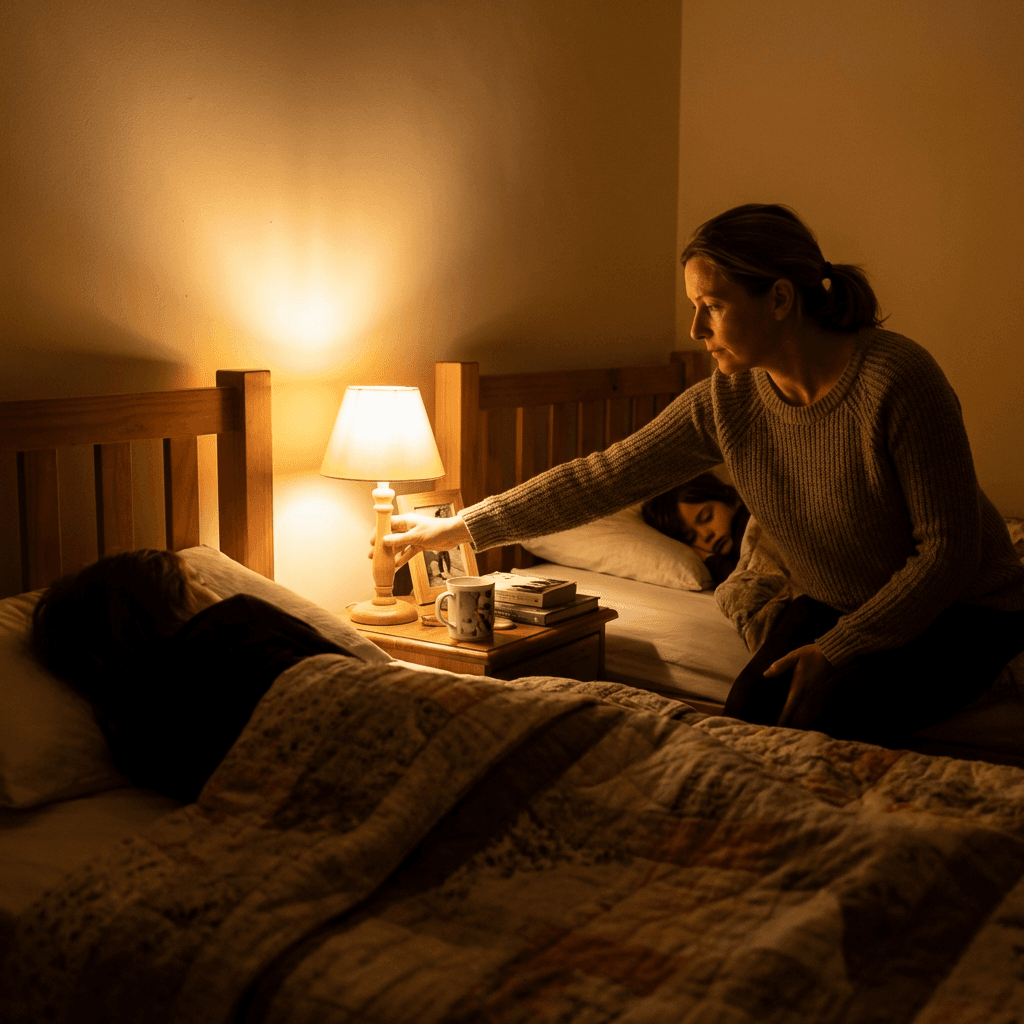 A warm home at bedtime