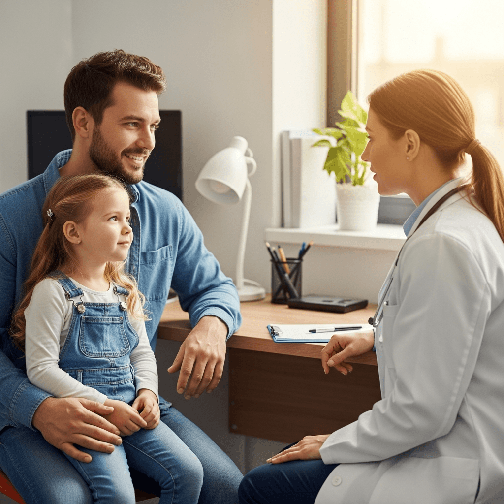 Family at the doctor
