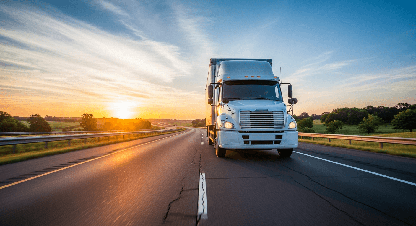 US Foods delivery truck on the road